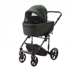 Детская универсальная коляска Adamex ZICO NEW LUX ZN-TK50 2в1 (Темно-зеленая ткань)