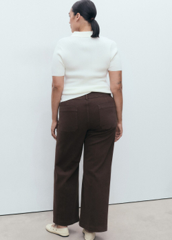 Джинсы wideleg с карманами