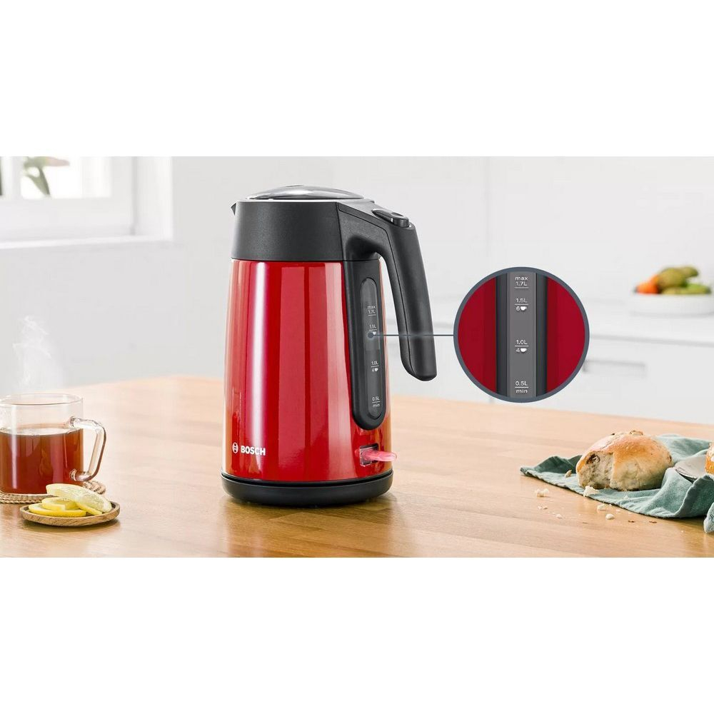 Чайник электрический Bosch TWK7L464, красный