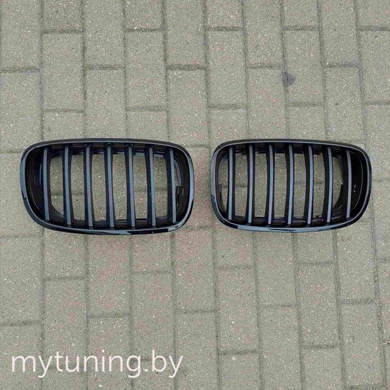 Решетки радиатора для BMW X5 E70 (06-13) / X6 E71 (08-14) Glossy Matt Black