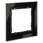 Рамка стеклянная VOLTUM S70 на 1 пост, (черный,стекло)
