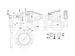 Привод в сборе передний левый UNIO CVJ-10001