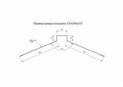 Планка конька полукруглого 0,45 РЕ с пленкой RAL 8017 шоколад