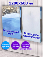 Защитный экран для печи. С керамоволокном. 1200*600х0.8 мм.
