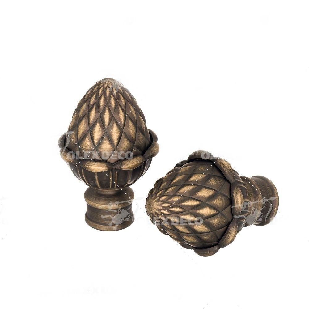 Наконечники "Шишка" d19 мм, цвет антик