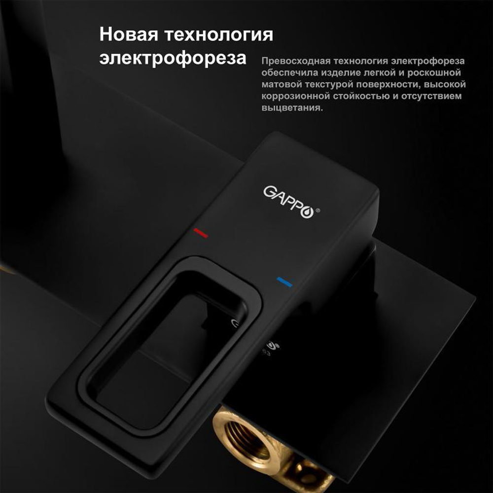 Встраиваемый смеситель для раковины Gappo G1017-16
