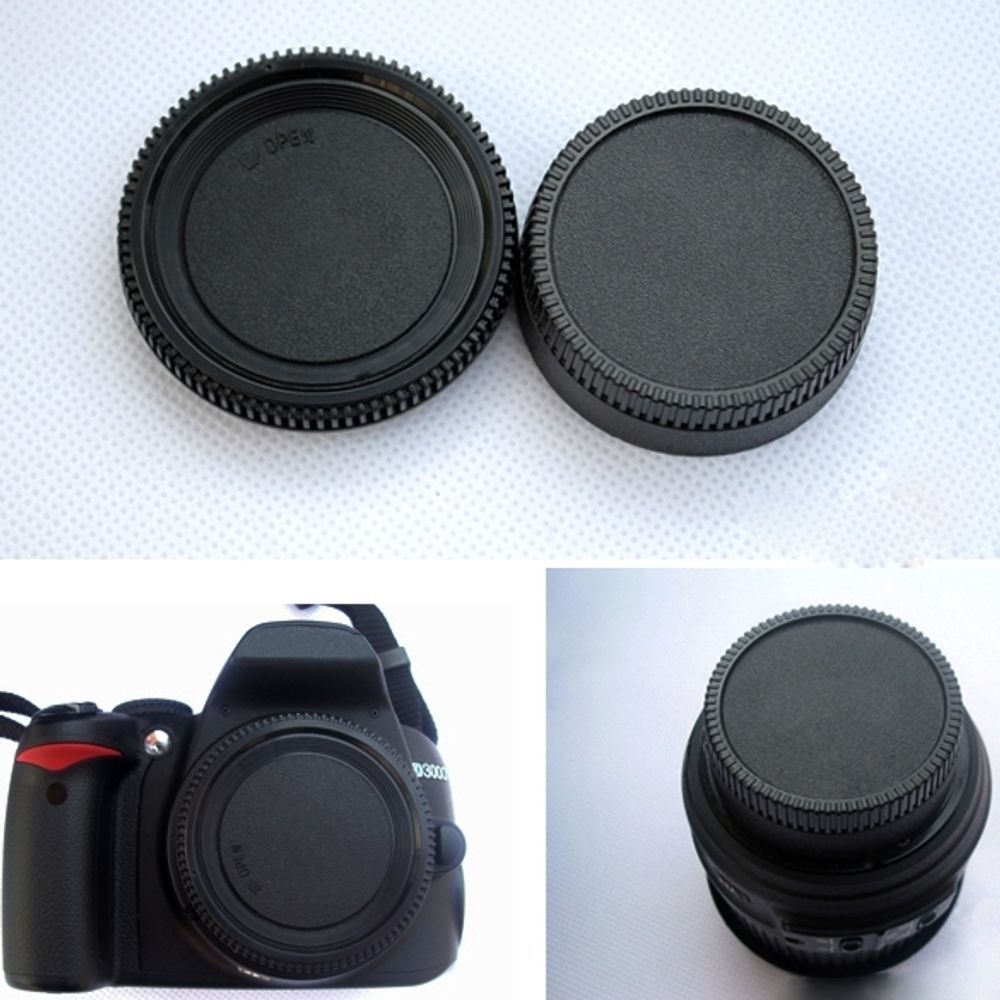 Комплект крышек Fotokvant CAP-N-Kit для объектива и байонета фотоаппарата Nikon