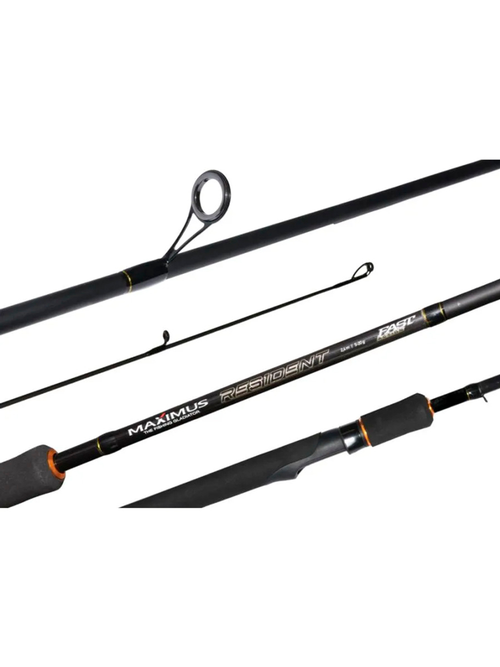 Спиннинг для рыбалки Maximus RESIDENT 27M 2,7m 7-30g + Блесна для рыбалки вращающаяся Mepps BLACK FURY 4, Copper/Orange 8гр, 1 штука