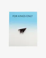 Значок For Kings Only Бумажный Самолётик черный