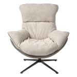 Кресло HUG светло-серый, экокожа, шенилл