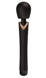 Черный силиконовый вибратор-wand - 30 см. (Цвет: черный)