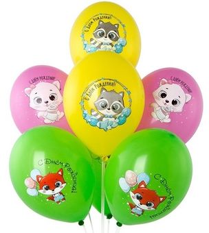 Цветные шары с рисунками