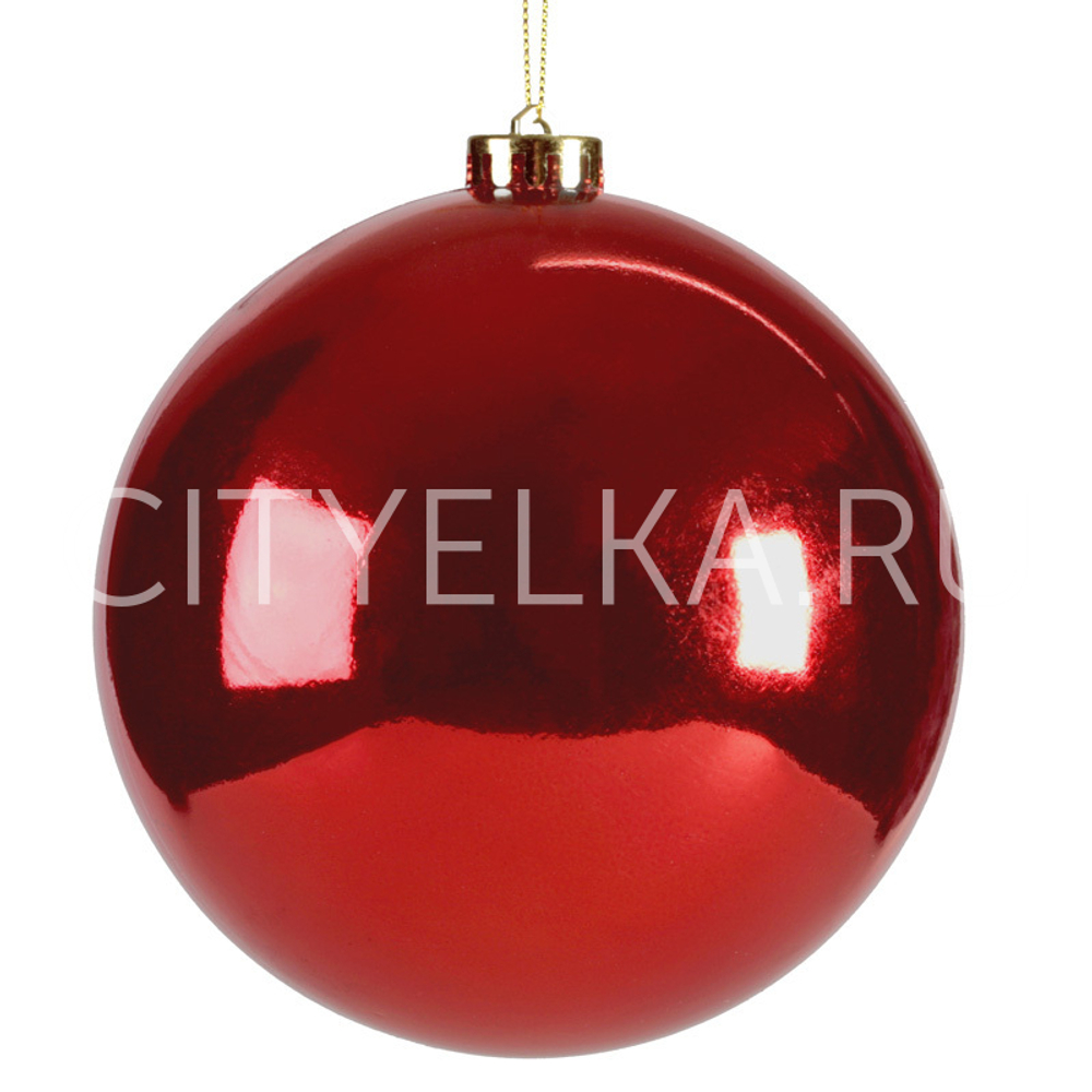 Шар пластиковый глянцевый красный
