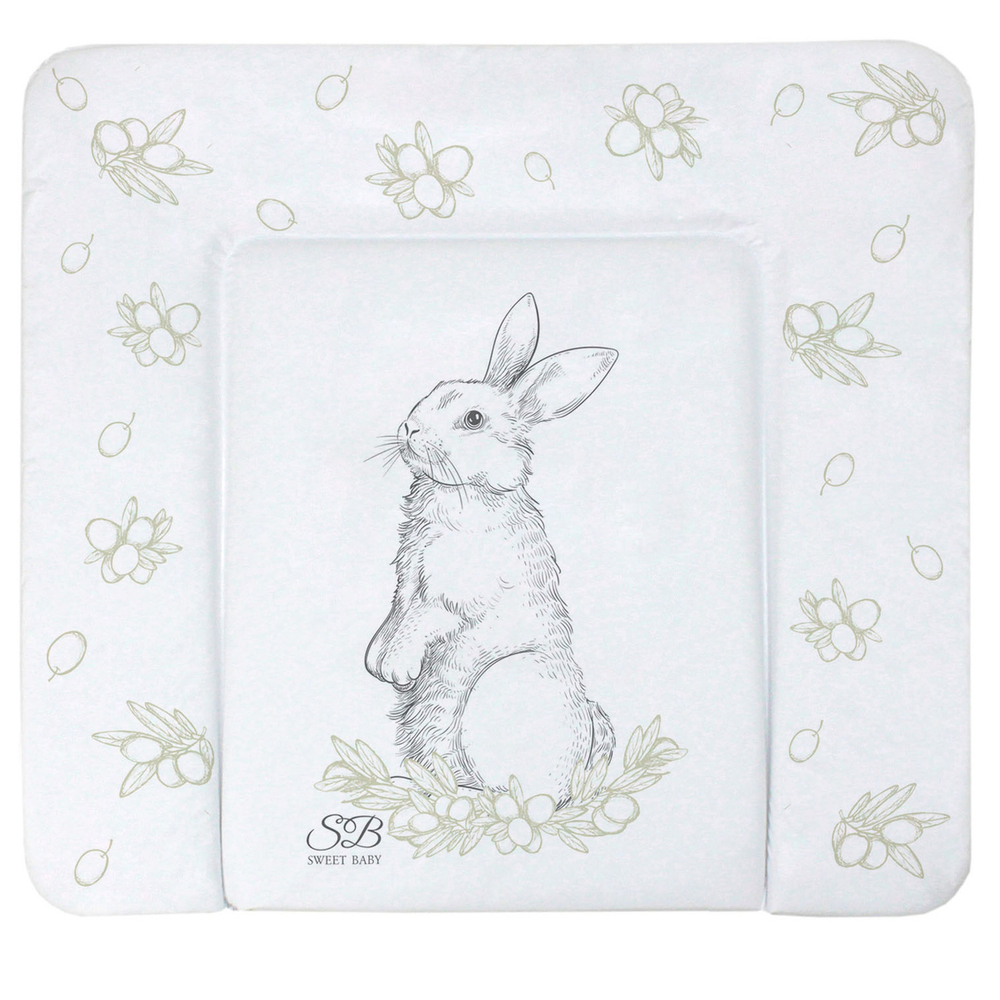 Пеленальный матрасик 80х71 Sweet Baby Foresta Magica Grigio/oliva (заяц серый/оливковый