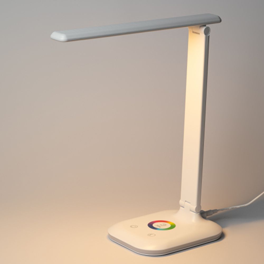 Настольный светильник ЭРА NLED-502-11W-W светодиодный с RGB ночником белый