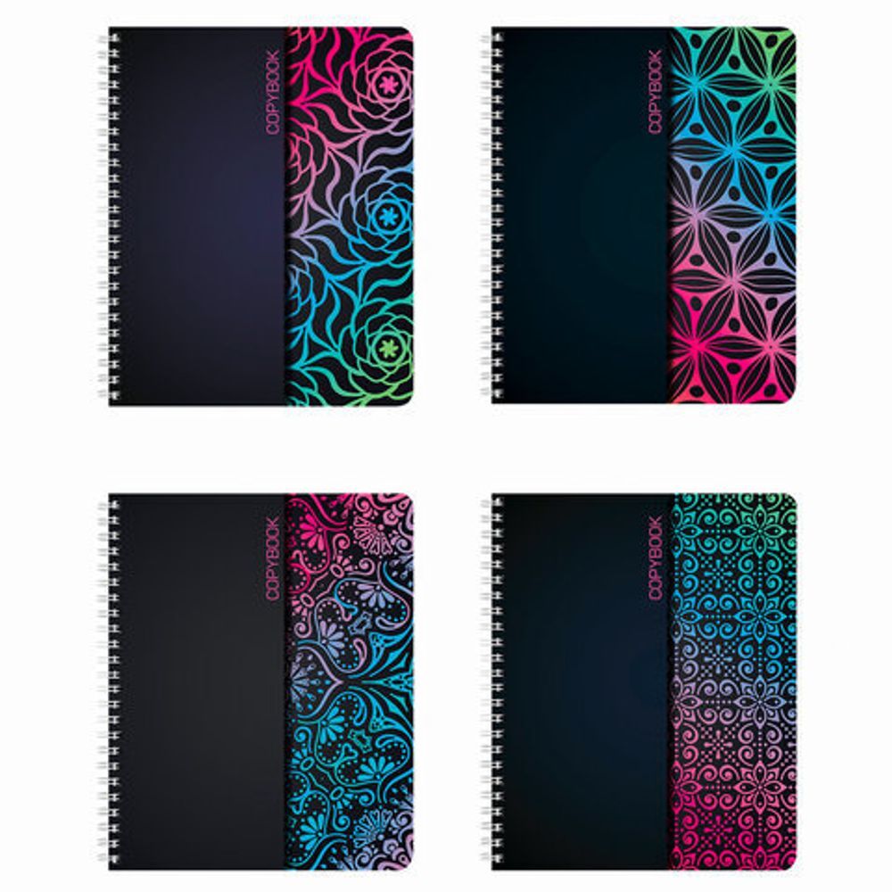 Тетрадь А5, 48 л., BRAUBERG ЭКО, гребень, клетка, обложка картон, АБСТРАКЦИЯ, 403053, 1шт