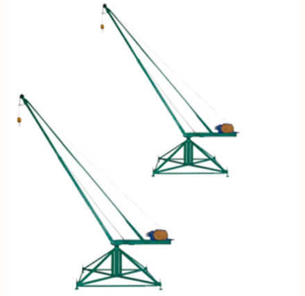 Кран стреловой поворотный "МАСТЕР" 500 кг 100 м с противовесами
