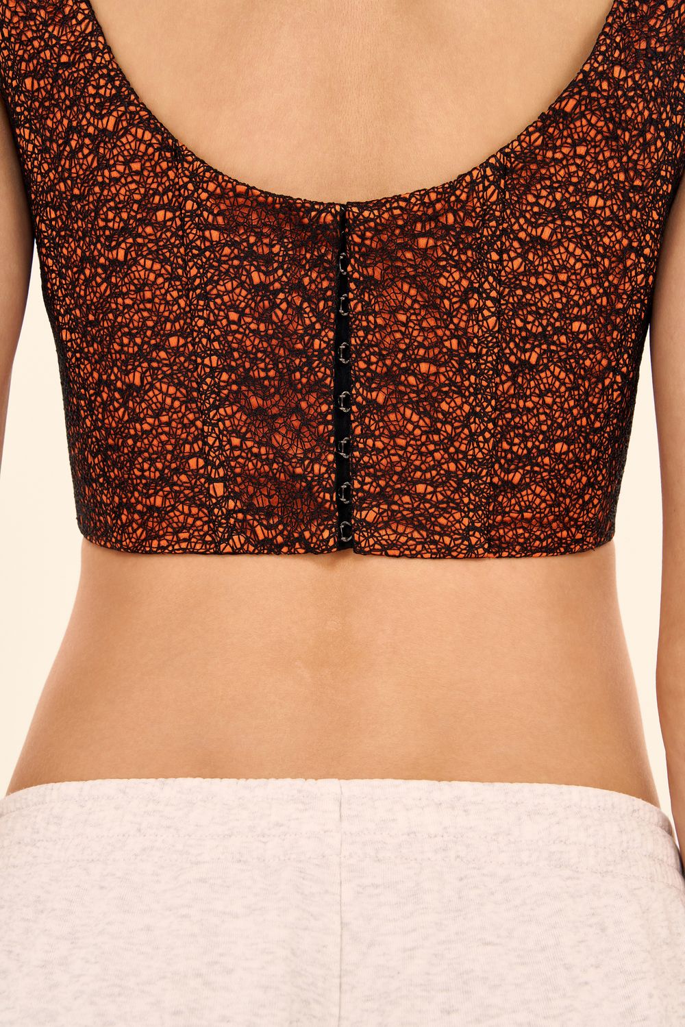 Корсет с кружевом (Не надо стесняться), оранжевый