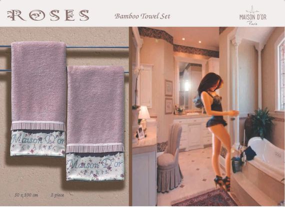 Набор полотенец ROSES- РОСЭС 2пр 50х100 Maison Dor (Турция)