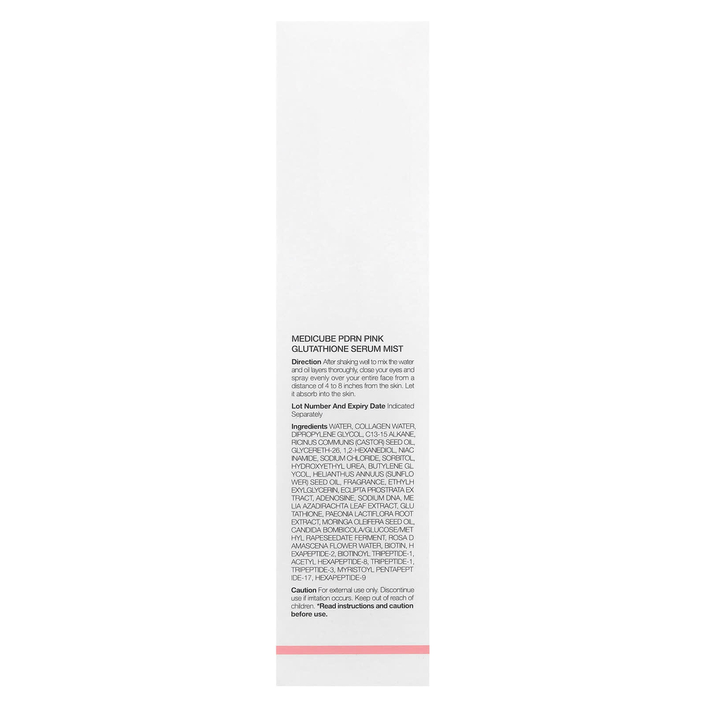 Medicube, PDRN Pink Glutathione Serum Mist, 100 мл (3,38 жидк. Унции)