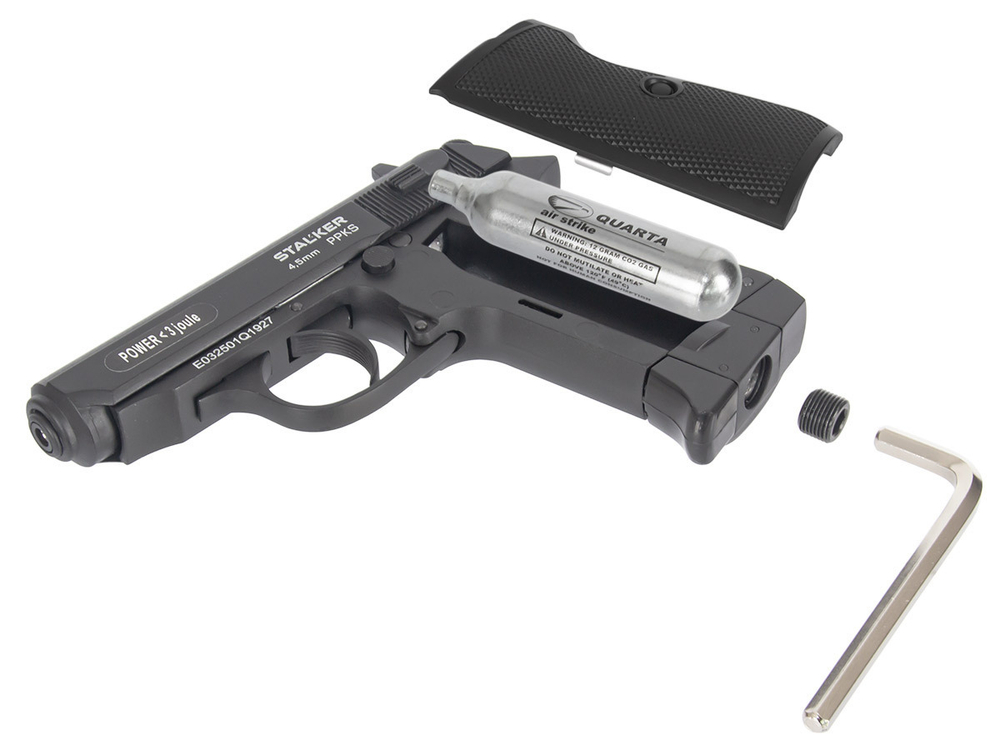 Пистолет пневматический Stalker PPKS (Walther PPK/S) к.4,5мм (ST-21062P)