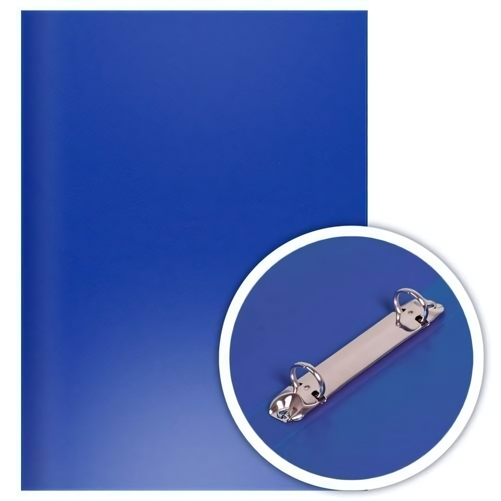 Папка 2кольца 16 мм Эконом синяя 335 (DOLCE COSTO)