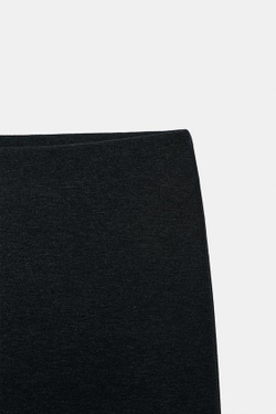 ZARA БРЮКИ FLARE ИЗ ИНТЕРЛОКА, ЧЕРНЫЙ