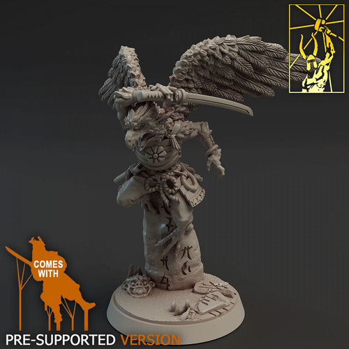 Кенку Аракокра Воин Паладин Варвар Файтер Рыцарь миниатюра для dnd, днд, pathfinder, фентези, Настольная игра, НРИ, Варгейм, РПГ