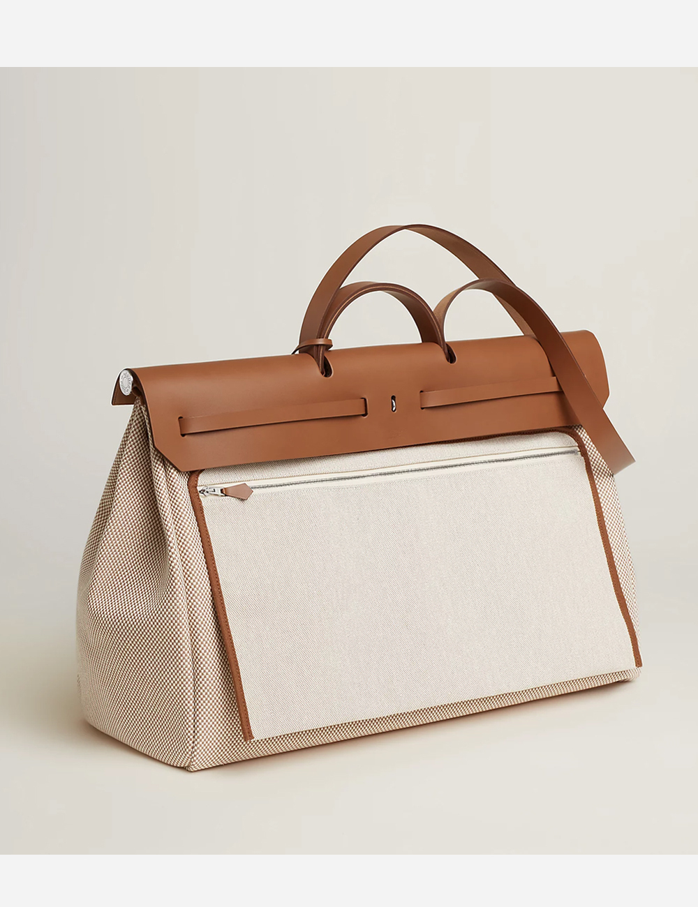 Hermès Herbag Zip cabine Écru / Beige / Fauve