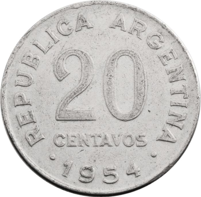 20 песо 1954 Аргентина