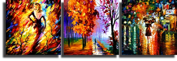 Модульная картина "Осеннее трио"