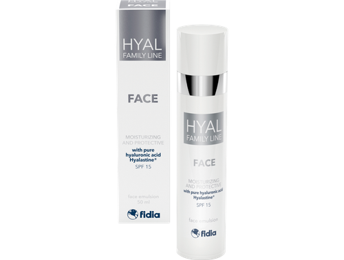 Увлажняющая защитная эмульсия для лица с гиалуроновой кислотой SPF 15| Regenyal Hyal Family Line Face Cream SPF 15, 50 мл.