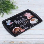 Поднос жестяной «Coffee time» 38*24см, микс