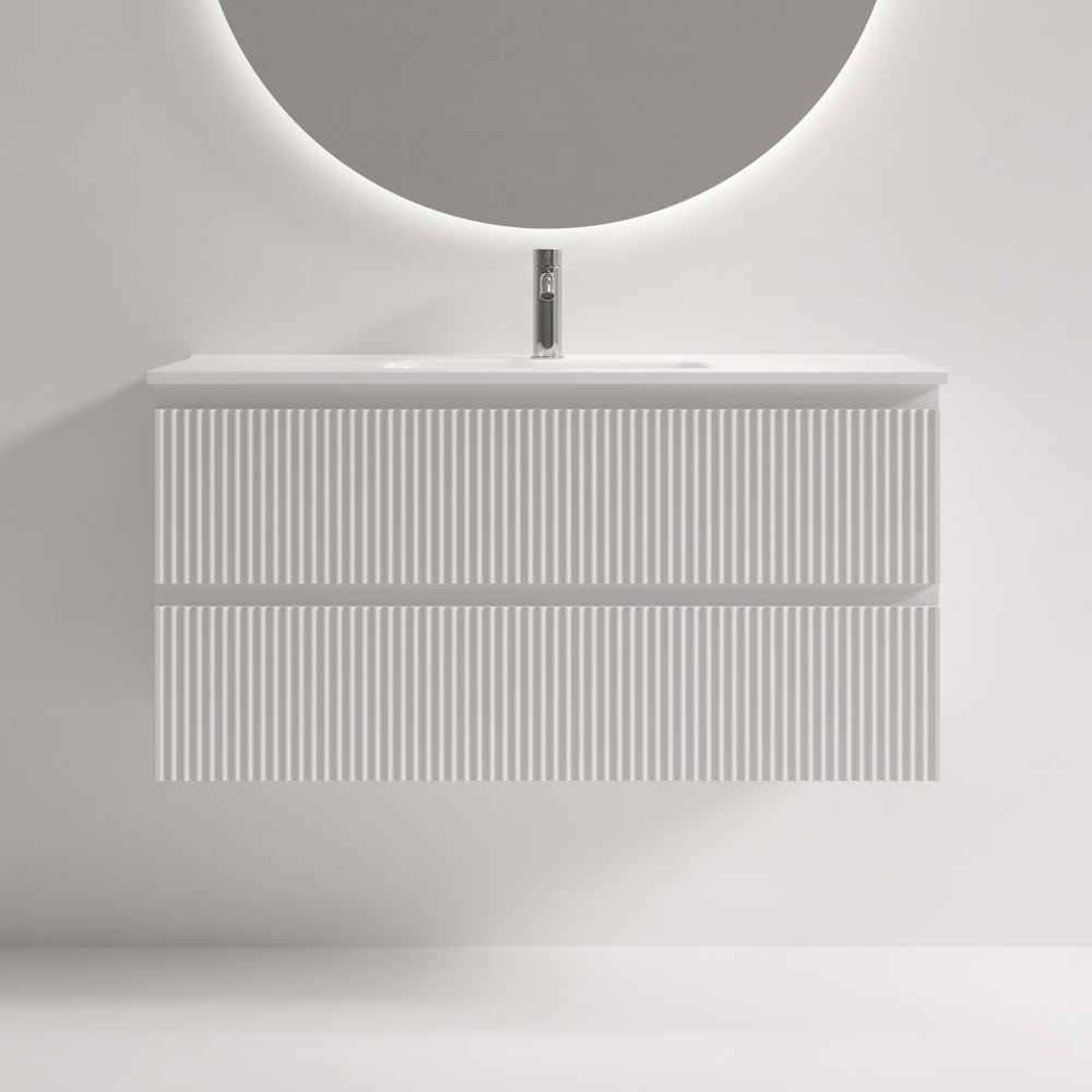 Тумба подвесная SANCOS Snob R 995х390х500, c двумя ящиками оснащенными доводчиками, Bianco, арт.SNR100/39W