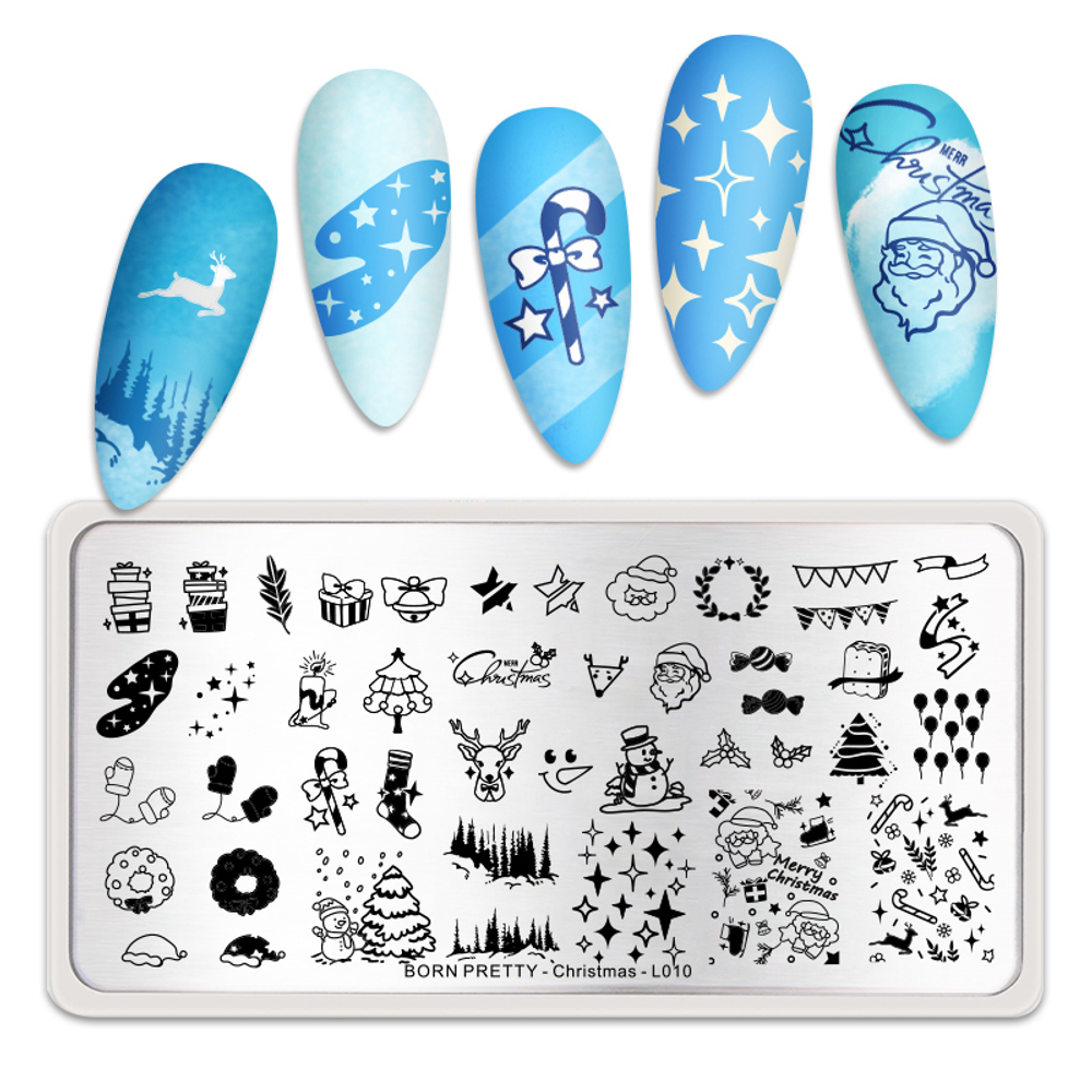 Nicole Diary, Пластина для стемпинга 12*6 см 55235 BP-L010, 1 шт