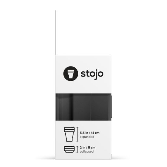 Стакан складной силиконовый Stojo Biggie Carbon, 16 oz / 470 мл