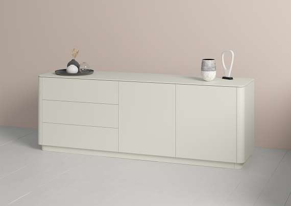 Тумба Tammi 3 ящика 2 двери L (молочный)