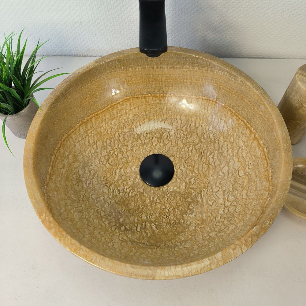 Раковина из оникса Bowl Sunset BO-66084 40*40*15 из натурального камня