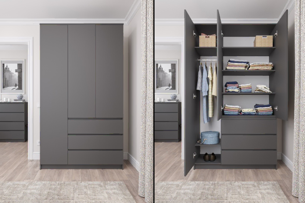 Шкаф Мори МШ 1200.1 Графит