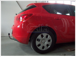 Оцинкованный фаркоп на Opel Astra J хетчбек 5 дверей 2009-2015 (без электрики), Galia O058A
