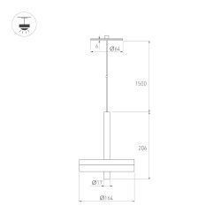 Светильник SP-MENTA-R165-12W Warm2700 (BK, 130 deg, 230V) (Arlight, IP20, Мрамор, 5 лет) 061697