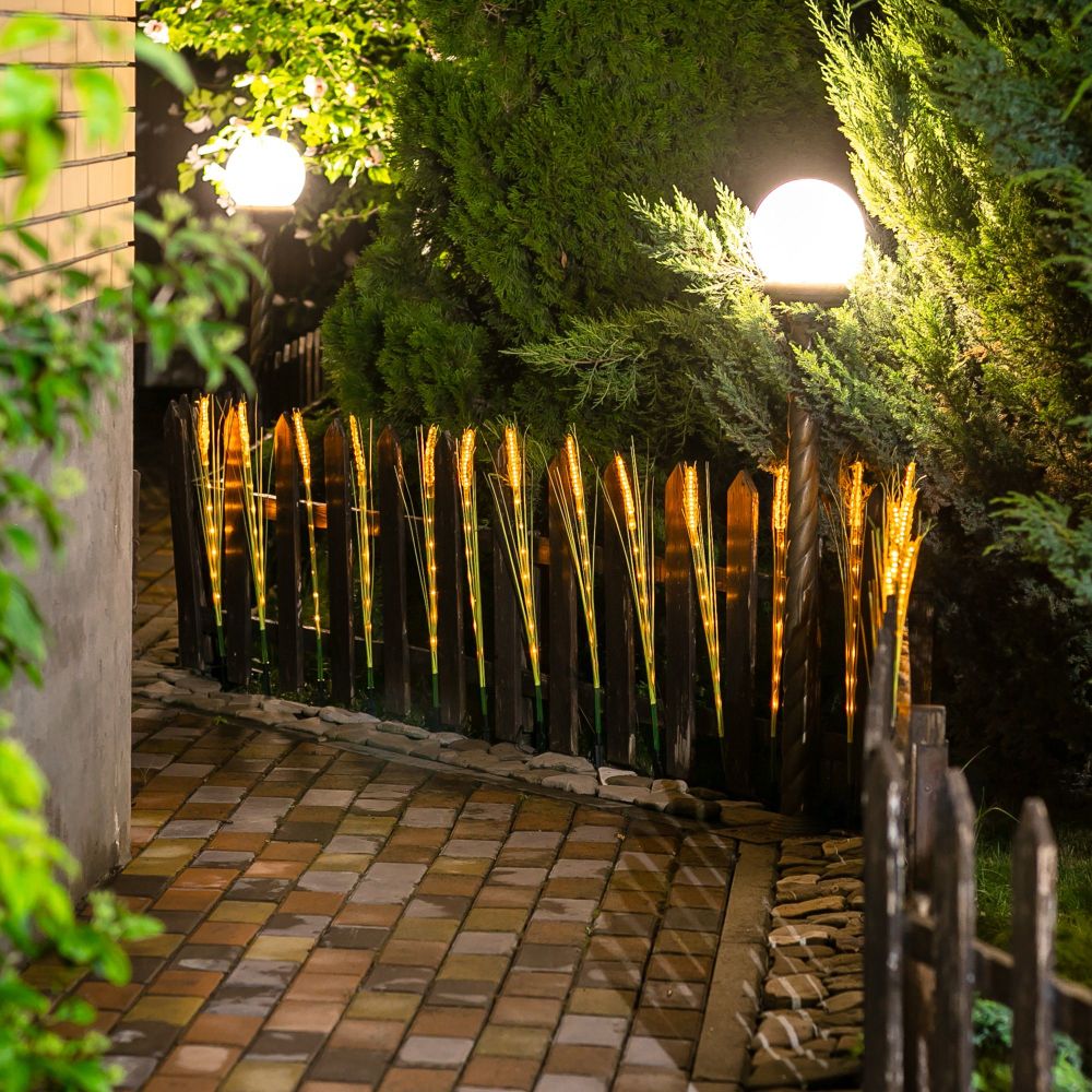 USL-S-817-PT800 CORN SET10 Садовый светильник на солнечной батарее Колосья. в комплекте из 10 штук. 120 светодиодов. Теплый белый свет. 1xАА Ni-Mh аккумулятор в-к. IP44. TM Uniel