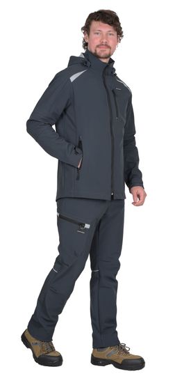 Куртка "Сириус-Спейс" софтшелл (сине-серая)