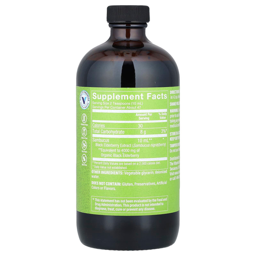 The Vitamin Shoppe, Sambucus, черная бузина, без спирта, 473 мл (16 жидк. Унций)