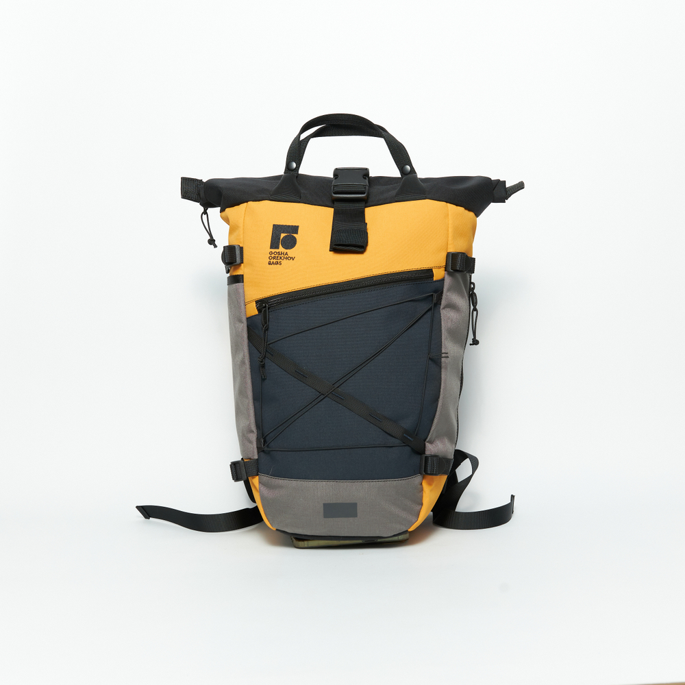 Рюкзак Rolltop Grubo 500 M темно-синий/серый стальной/янтарный