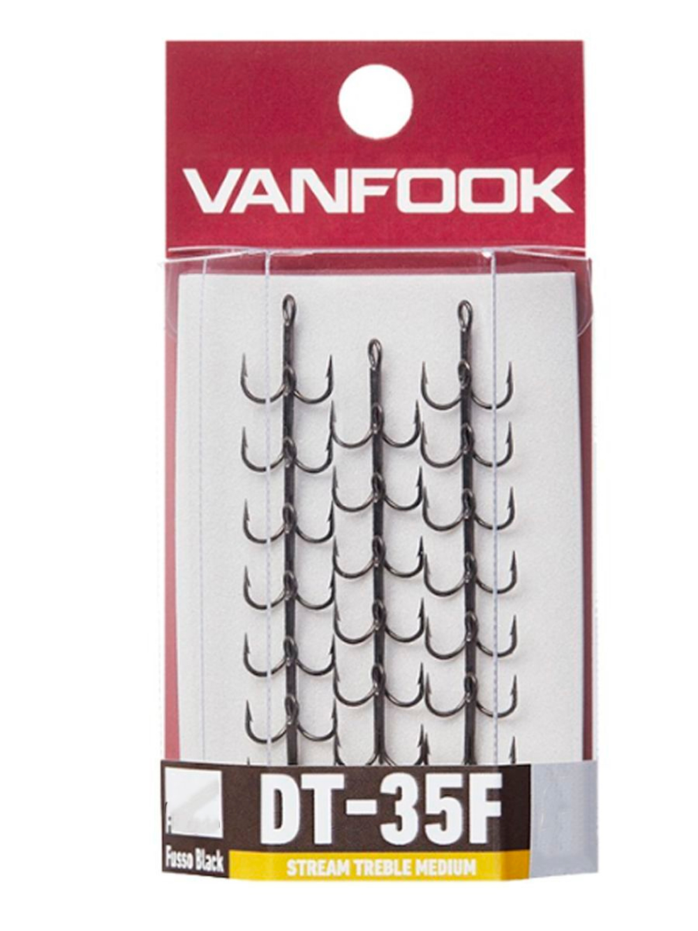 Крючок тройник VANFOOK DT-35F #14 fusso black; 4 шт