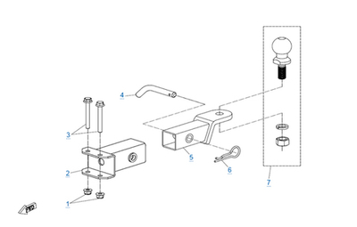 Чекер буксирного устройства (фаркопа) CFMOTO