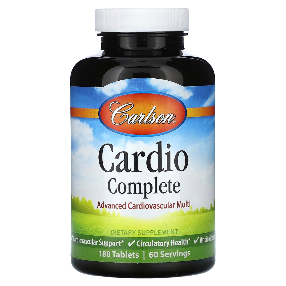 Carlson, Cardio Complete, комплекс для сердечно-сосудистой системы, 180 таблеток