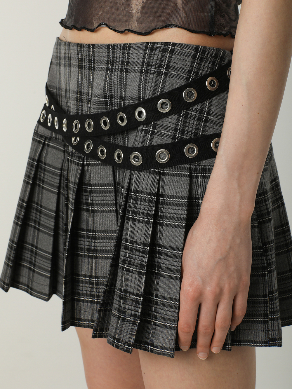 Юбка Meryl Grey & Black Tartan