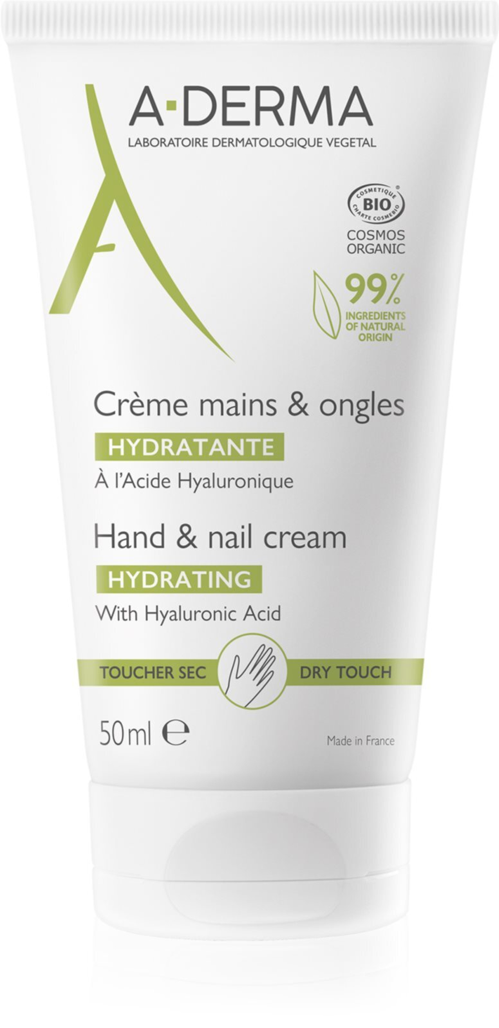 A-Derma Original Care - увлажняющий крем для рук и ногтей с гиалуроновой кислотой /   50  ml  / GTIN 3282770154276